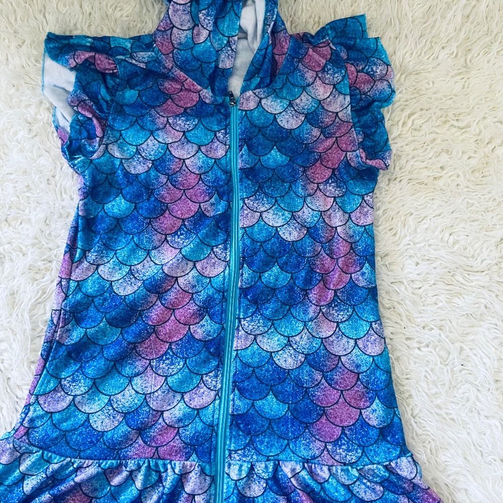 Girls mermaid swim cover up